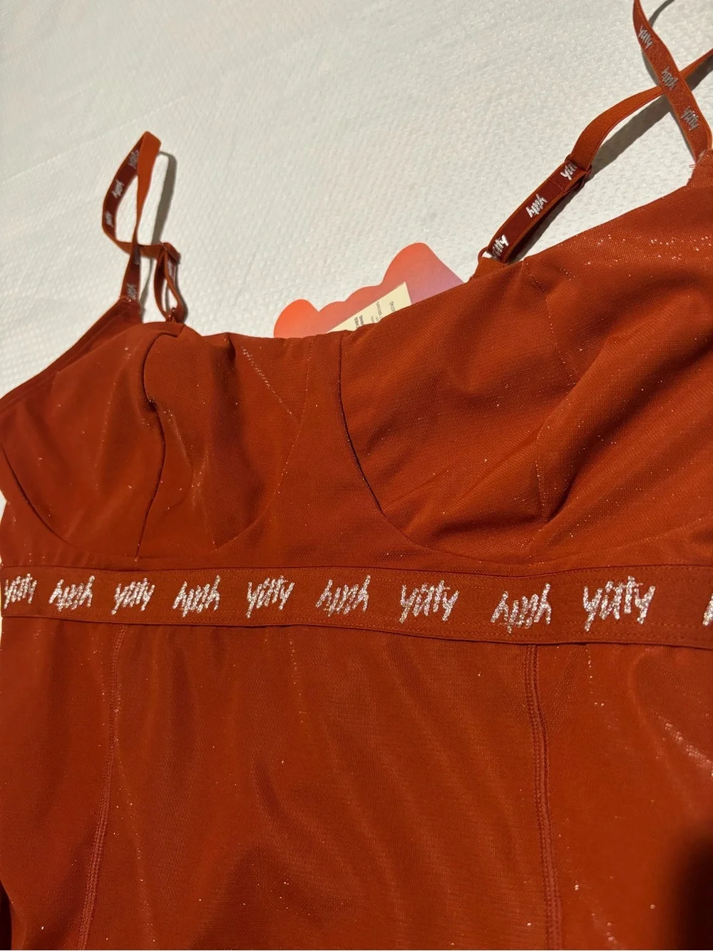 YITTY Rust Orange Shimmer One-Piece - Picture 9 of 16